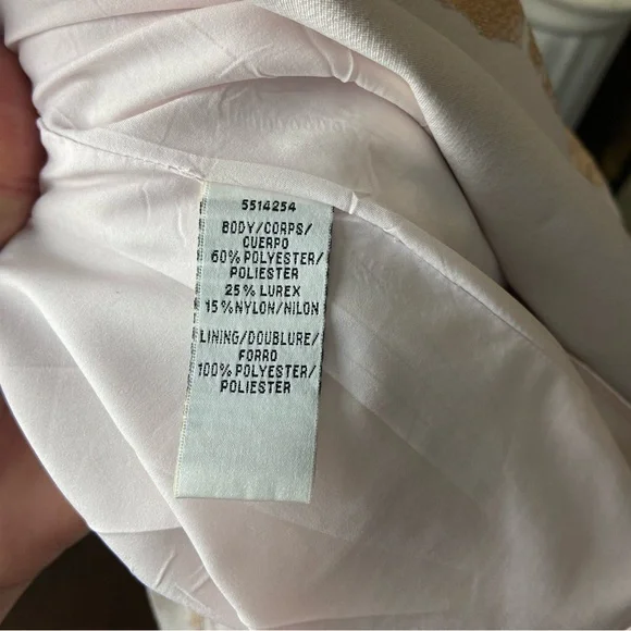 Kay Unger Floral Jacquard Tea Length Fit & Flare Dress Elegant Occasion Size 14 - Picture 7 of 7